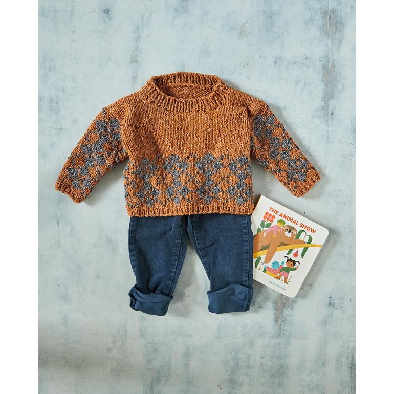 Anleitung 032/4, Baby-Pullover aus Punktino von Junghans-Wolle 