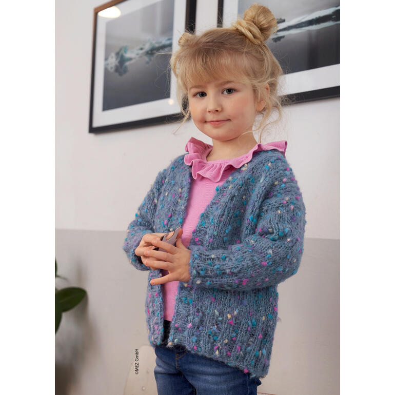 Anleitung 258/4, Kinder-Cardigan aus Pebble Mohair von Schachenmayr 