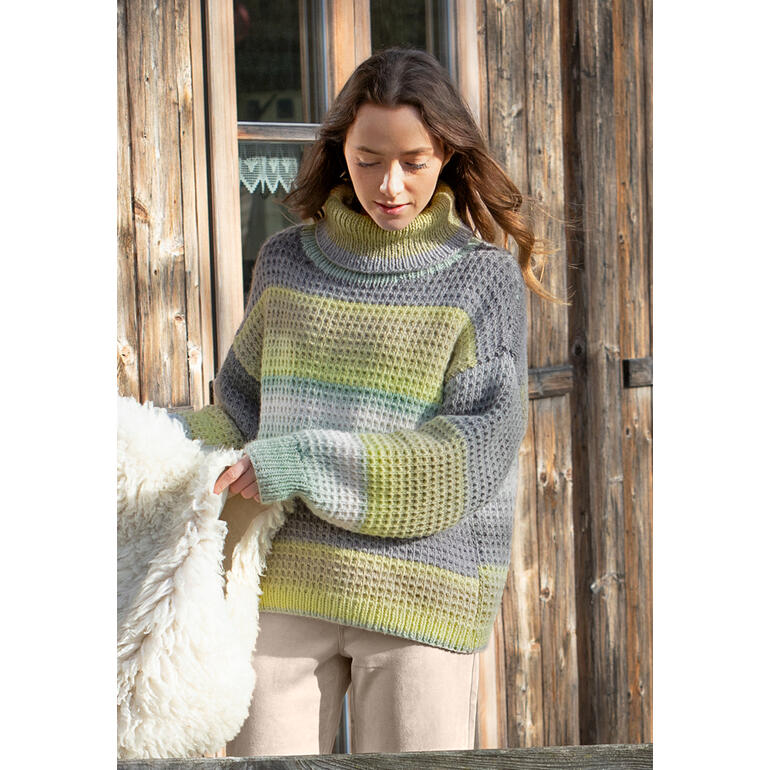 Anleitung 424/4, Rollkragenpullover aus Luminosa von Gründl 