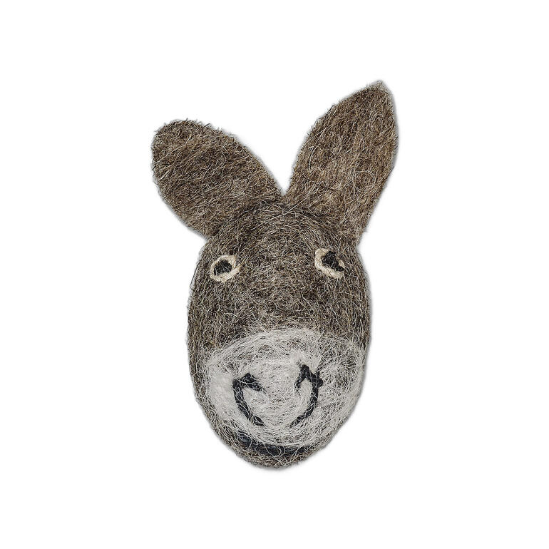 Jim Knopf Filzesel Tommy, aus Filz, mit Gesicht und Ohren.
