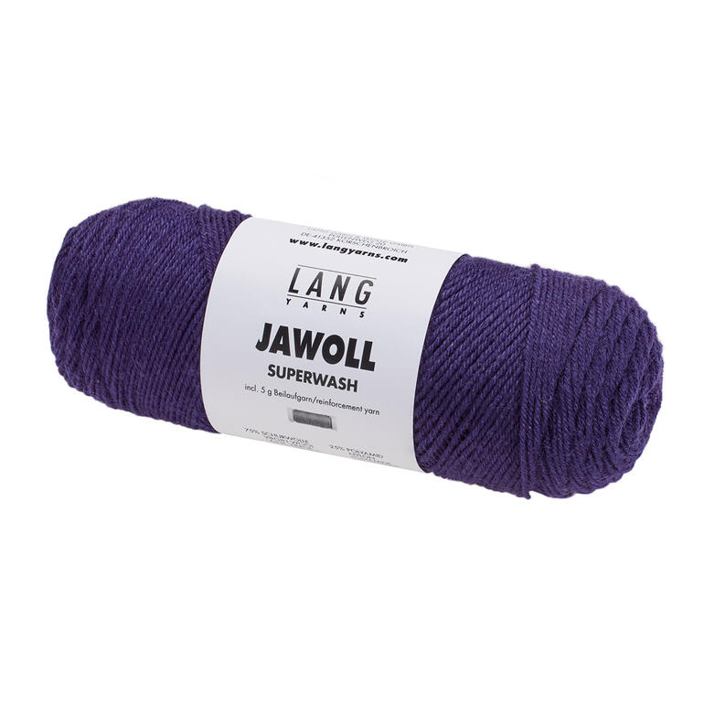 Sockenwolle JAWOLL Superwash in lila Farbe, von LANG Yarns.