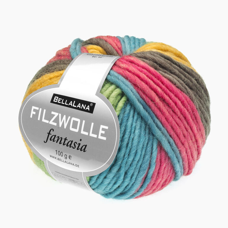 Filzwolle Fantasia von BellaLana in bunten Farben