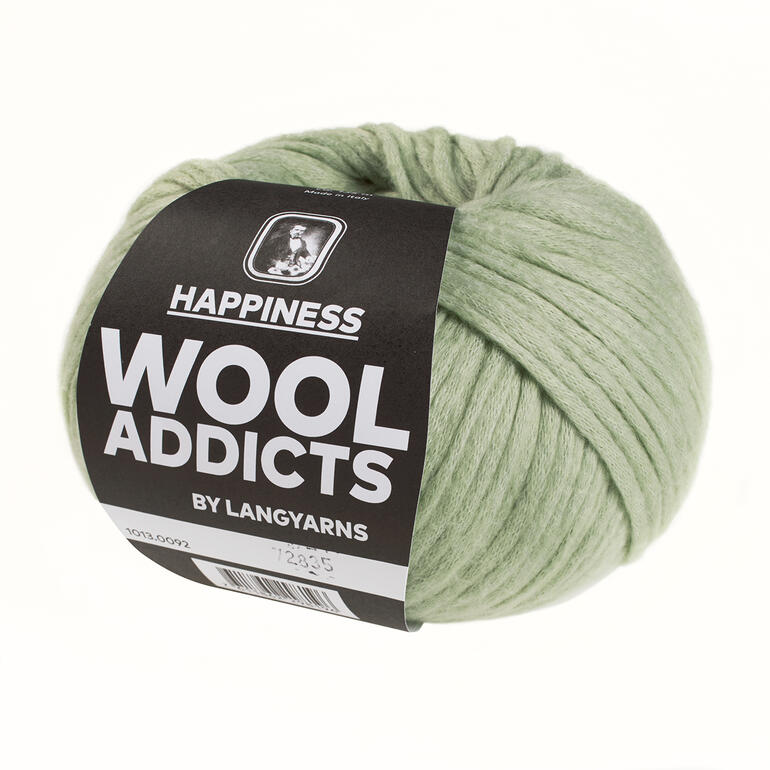 Wollknäuel 'Happiness' von WOOLADDICTS in der Farbe Grün