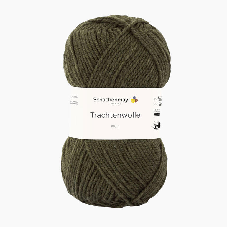 Wollknäuel 'Trachtenwolle' von Schachenmayr in einer universellen Farbe.