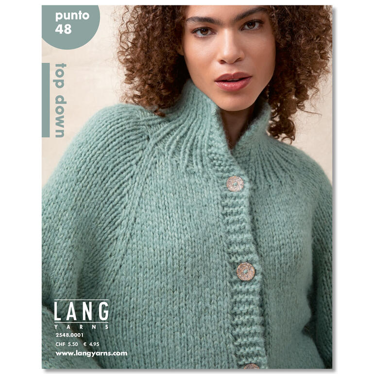 Heft 'Lang Yarns Punto 48 Top Down' mit Strickanleitungen.