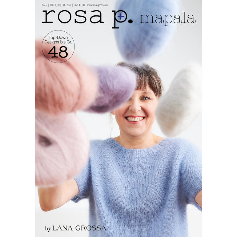 Heftcover von Rosa P. Mapala mit Frau, die Garnkugeln hält und trägt.
