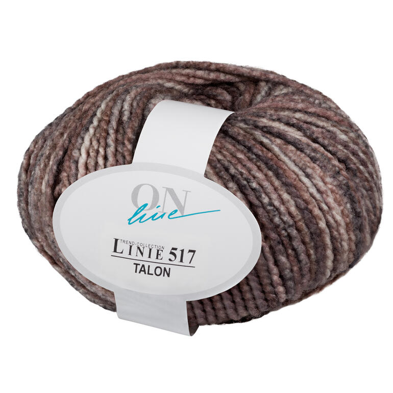 Linie 517 Talon von ONline, dunkles meliertes Garn in Brauntönen.