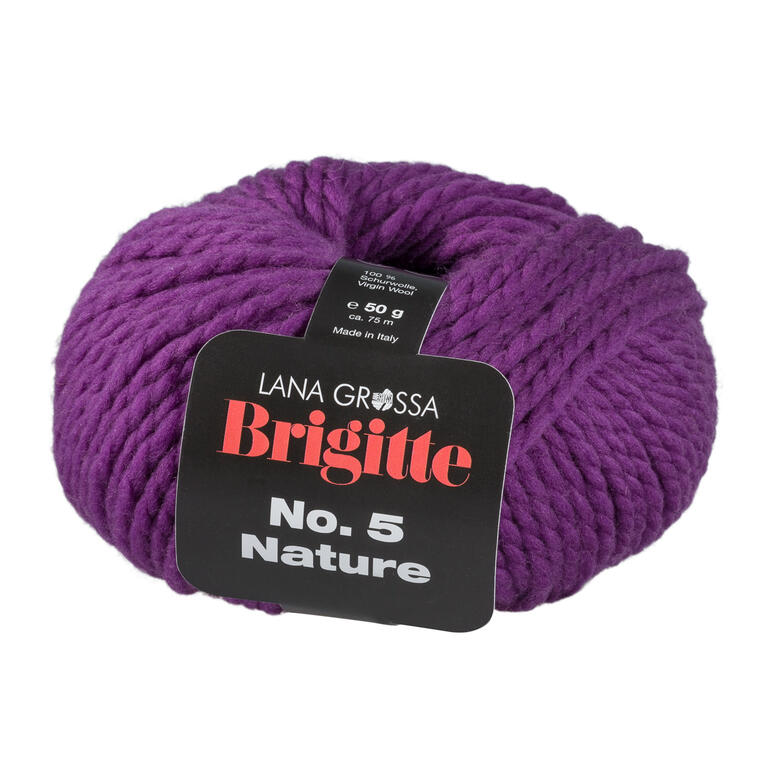 Wolle 'Brigitte No. 5' in der Farbe Lila, 50g.