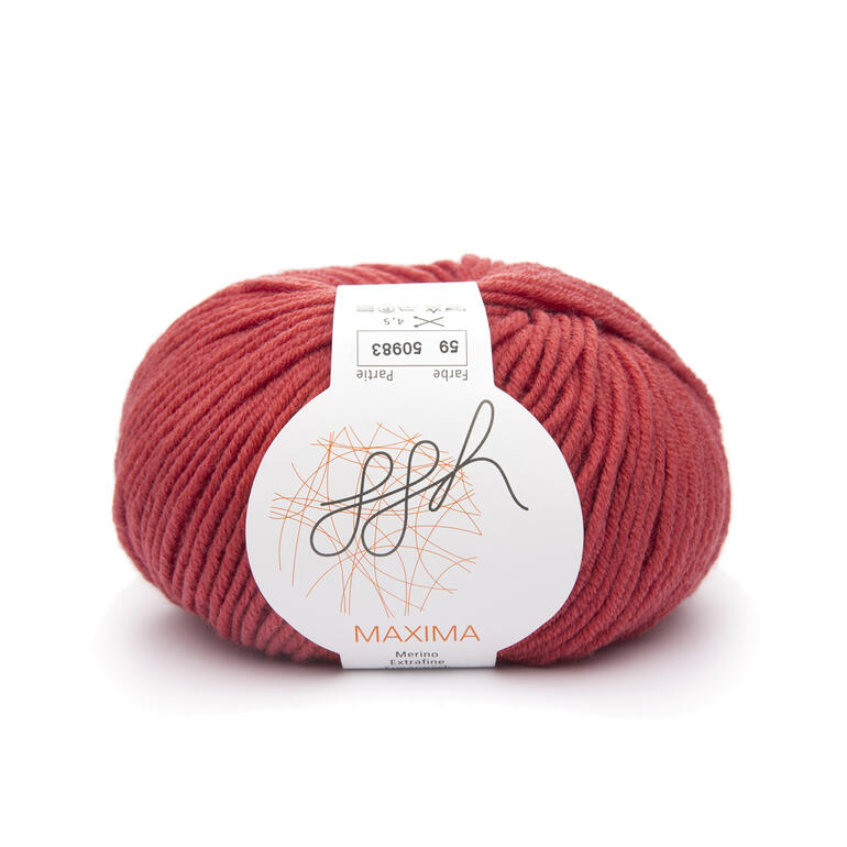 Garnknäuel Maxima in Korallenrot