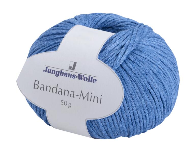 Bandana-Mini von Junghans-Wolle in blau, 50g Knäuel.