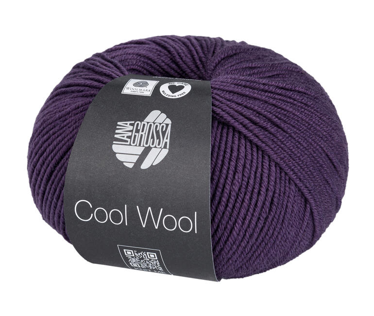 Cool Wool Merino von Lana Grossa in tiefem Lila Garnknäuel
