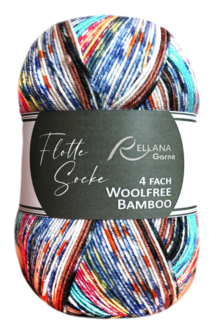 Sockenwolle Flotte Socke 4-fach Woolfree Bamboo in bunten Farben