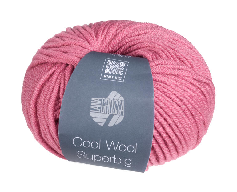 Rosafarbene Cool Wool Superbig von Lana Grossa, 50g.