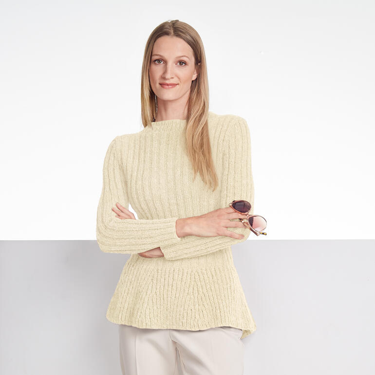Pullover aus Palazzo in hellem Beige mit elegantem Design